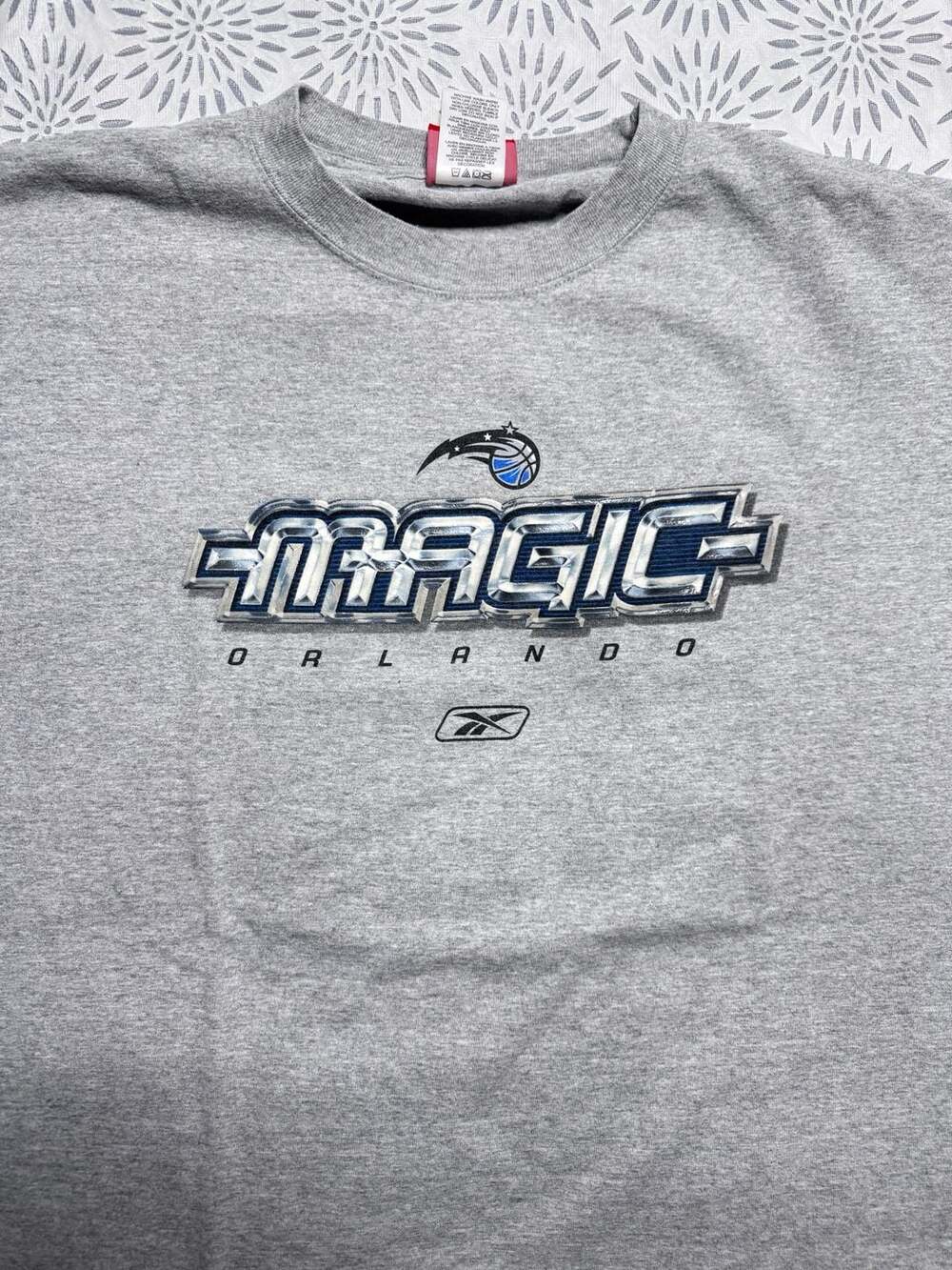 Reebok Orlando Magic T-Shirt Size XL Gray NBA Graphic Basketball Tee